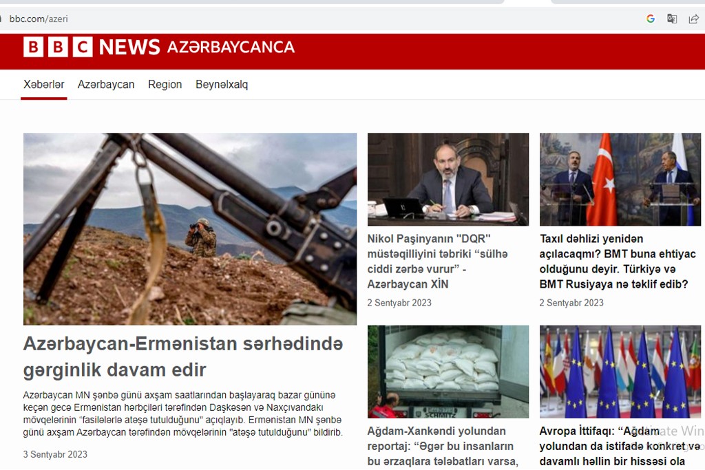 BBC-nin Qarabağ mövzusunda beynəlxalq jurnalistika prinsiplərinə zidd yanaşması